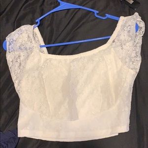 White crop top